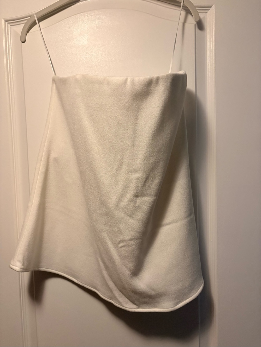 White STRAPLESS A-line top from Tuckernuck.